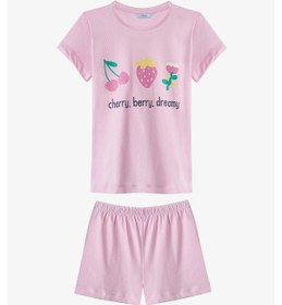 Resim Penti Açık Pembe Kız Çocuk Cherry,berry Pamuklu 2li Pijama Takımı A.pembe 
