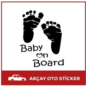 Resim Baby On Board Sticker Arabada Bebek Var Sticker Oto Sticker (230333731) 