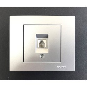 Resim Ovivo Grano Gümüş Data Prizi Çerçeveli 