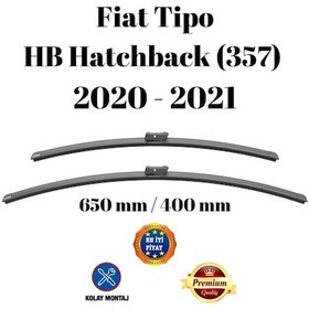 Resim Fiat Tipo Hb Hatchback 357 2020 2021 Uyumlu Ön Cam Silecek Süpürgesi Takımı 650/400mm Silbak Sb2616c 