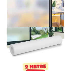 Resim Vekorr 2m x 60CM Uv Engelleyici Buzlu Cam Film Kendinden Yapışkanlı Folyo Duşakabin Balkon Cam Filmi 