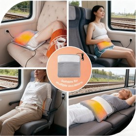 Resim Elektrikli Isıtma Masajlı Ayak Isıtıcısı - 50°C Sabit Sıcaklığı Korur, 360° Tam Sıcak Tutma, USB, Araç veya Priz ile Çalışır, Evde veya Ofiste Ayakları Isıtma için Mükemmel, Soğuk Bacaklara Veda Edin 