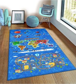 Resim Eğitici Dünya Çocuk Odası Halısı Çok Renkli 
