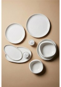 Resim Roma 29 Parça 6 Kişilik Porselen Yemek Takımı Beyaz Beyaz 