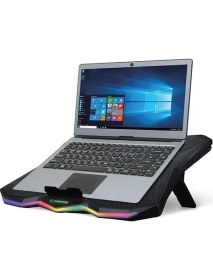Resim Rampage AD-RC8 SHOWY Siyah 180mm Fan 15-17 RGB Işıklı Notebook Soğutucu Stand 