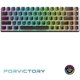 Resim North Odin Pro Wl68 Lightcore Kablosuz Bluetooth Rgb Red Switch Türkçe Siyah Mekanik Gaming Klavye 