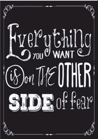 Resim Motivasyon Sözlü Retro Ahşap Tablo - Everything You Want... Tasarımı 