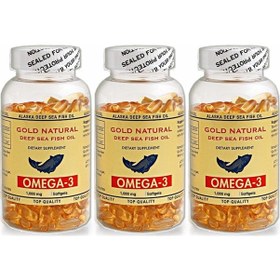 Resim Gold Natural Omega 3 Balık Yağı 1000 Mg 3X100 Softgel 12- 