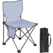Resim Homyl Taşınabilir Kamp Sandalyesi Açık Mobilya 39x39x65cm Gri 