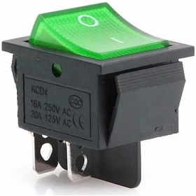 Resim Ic-104 Geniş Yeşil Işıklı Anahtar On-Off 4P 50 Adet 