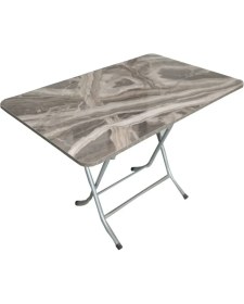 Resim Tubix Mermer Desenli Krem Katlanır Balkon Masası 50X80 cm 
