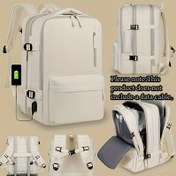 Resim Uçuş Onaylı Kadınlar & Kızlar Seyahat Sırt Çantası Laptop Kılıfı ile - Dayanıklı Oxford, Ayarlanabilir Askılar, Trolley Kılıfı ve USB Şarj Portu - Hafta Sonları, Üniversite Öğrencileri, El Bagajı Uygun, Üniversite Öğrenci Çantası|Modern El Bagajı|Ayarlanabilir Askılı Sırt Çantası, Seyahat Sırt Çantası 