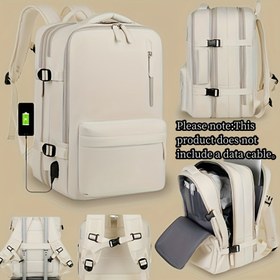 Resim Uçuş Onaylı Kadınlar & Kızlar Seyahat Sırt Çantası Laptop Kılıfı ile - Dayanıklı Oxford, Ayarlanabilir Askılar, Trolley Kılıfı ve USB Şarj Portu - Hafta Sonları, Üniversite Öğrencileri, El Bagajı Uygun, Üniversite Öğrenci Çantası|Modern El Bagajı|Ayarlanabilir Askılı Sırt Çantası, Seyahat Sırt Çantası 