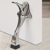 Resim 1 adet Yarı Otomatik Kapı Pozisyonu Brak - Metal Ayak Pedali Kapı Durdurucu Ayarlanabilir Kauçuk Kapı Durdurucuları ile Kolay Kurulum ve Alan Tasarrufu Tasarımı, Giriş için Kapı Durdurucuları, Dolap için Kapı Durdurucuları, Modern Kapı Aksesuarı, Dayanıklı Kapı Durdurucuları 
