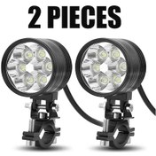 Resim Cnc Motorcycle Led Headlight Spotlight Flash 12v Hi-lo Fog Lamp Auxiliary 2pcs Amerika Birleşik Devletleri 1 ADET 