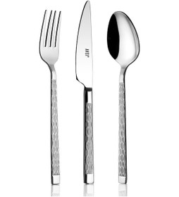 Resim Avcı Pera 18 Parça Çatal Kaşık Bıçak Takımı 18-10 Paslanmaz Çelik 