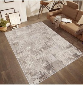 Resim Rovigo Dijital Baskı Yıkanabilir Kaymaz Taban Salon Halısı Rvg0530, Kahverengi, 180 x 250 