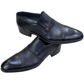 Resim Erkek Klasi̇k Kösele Taban Makosen Deri̇ Si̇yah İçi̇ Deri̇ Ayakkabı 