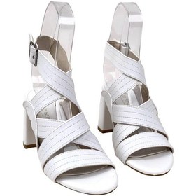 Resim Kadın Kopa Beyaz Yüksek Topuklu Sandalet 8 Cm 105 001 