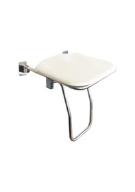 Resim Paslanmaz Engelli Banyo Küvet Duş Oturağı Katlanır Plastik Oturaklı Gümüş 