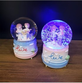 Resim River World Kar Küresi Büyük Boy Sevimli Sevgililer 