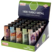 Resim Erzi Çakmak Turbo 18Turbo İstanbl Metal Rüzgarda Sönmeyen Çakmak 25'li 
