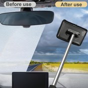 Resim Çıkarılabilir Saplı Mikrofiber Bezli Araba Cam Temizleme Aracı - Otomatik Cam Sileceği, İç Aksesuarlar, Araba Temizleme Kiti 
