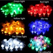 Resim Beyaz Işık Yayan Balon Lambası Işıklar Bar Dans Düğün Dekorasyon Flaş Led Işıkları 10 Adet 