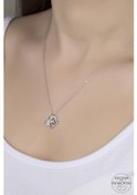 Resim Union Swarovski Zirconia Kadın Kalbimin Meleği Gümüş Kolye 