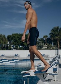 Resim ARENA Solid Swim Jammer Yüzücü Mayosu, 65, Solid Swim Jammer, Black Blue Cosmo, Erkek 