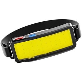 Resim DailyLink USB Şarj Edilebilir LED COB Kafa Feneri Lambası Siyah 