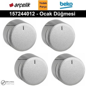 Resim Beko Ocak Düğme 4 Adet Önden Kontrol Düğmesi 157244012 - 465294508 