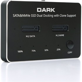 Resim Dark M2 Ssd Disk Istasyonu Klon Ve Sd Kart Destekli Docking Station (dk-ac-dsdm2c) 