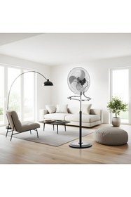 Resim Marsstar Ms-18 90W 18" Hem Masa Üstü Hem Ayaklı 3 Kanatlı Vantilatör (Duvar-Yer Tipi Ayaklı Kullanı) 