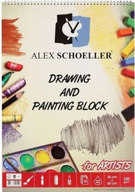 Resim Alex Schoeller Drawing And Painting Block 220G 15 Yaprak 35X50 Cm 