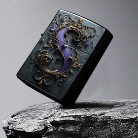 Resim 1 adet Barok Lüks Mor Çiçekli S Metal Işıklı - Dayanıklı Taşınabilir Doldurulabilir ZP Işıklı, İnci ve Mor Tasarım, Unisex Babalar, Erkekler, Kızlar için Hediye (Yakıt Dahil Değildir), Şık Aksesuar, Sanatsal El Sanatları 