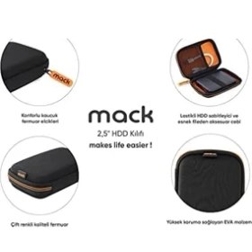 Resim Mack MCC-4008 2.5" Hard Disk Kılıfı Siyah Turuncu 