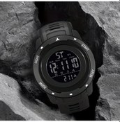 Resim Gaojunshop01 Erkekler İçin Altın Renk Büyük Ekranlı Spor Saati Gece Görüşlü Dayanıklı Koşu Fitness Diğer 