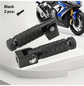 Resim Cloudstore Siyah M8 Dişli Alüminyum Cnc Katlanır Elektrikli Scooter Pedalı 
