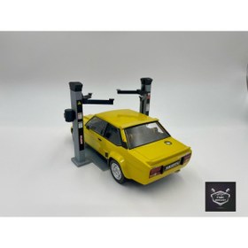 Resim FMK HOBBY 1:18 Ölçek İki Kollu Araç Lift | Aşağı Yukarı Hareketli Çalışır Lift | Garaj Diorama Aksesuarı 