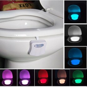 Resim Sones 8 Renk İç Aydınlatma Gece Işıkları Hareket Sensörü Led Klozet Kapağı Lightbowl Işık Lambası 