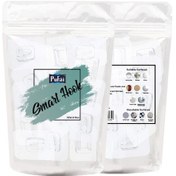 Resim Pufai Çift Taraflı Yapışkanlı Şeffaf Askı Askılık 10 Set 20 Parça Beyaz 