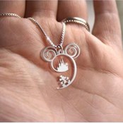 Resim Gümüş Disneyland Kolye 487251670 