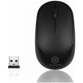 Resim Biishe Siyah Renkli Ergonomik Sessiz Kablosuz Mouse Usb Alıcılı, Ofis Ve Oyun İçin Konforlu Bilgi Diğer 