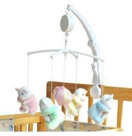 Resim Erseyy Müzikli Dönence Beşik Aparatı Pilsiz Kurmalı 