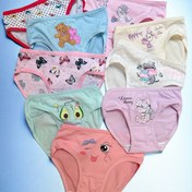 Resim 4 adet Toddler Kız Külot Tam Karikatür Baskı Sevimli Alt Giyim Rahat Nefes Alabilen İç Çamaşırı 