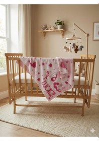 Resim Bunny Peluş Bulut Bebek Battaniyesi - Zt600 Pembe 