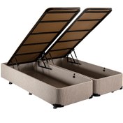 Resim Nironyatak Niron Baza - 200X200 Cm Çift Kişilik Sandıklı Klasik Kumaş Baza 