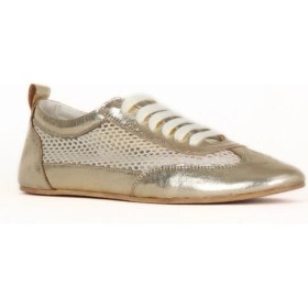 Resim Bueno Shoes Altın Parlak Deri Kadın Düz Babet 01WE5501 01WE5501 