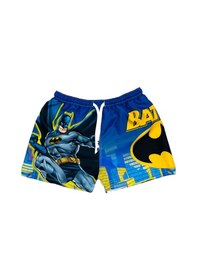 Resim Lolliboomkids Erkek Çocuk Fileli Şort Mayo Yeni Sezon Batman / Yarasa Adam Mavi 